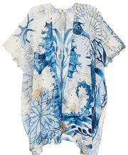 Blue Seahorse SILK BLEND Kimono