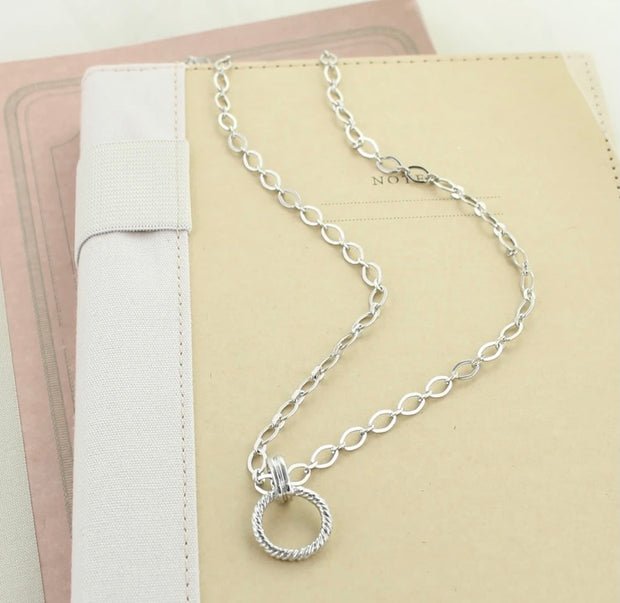 18" Silver Chain Necklace with 2" Extension
