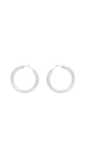 The Perfect Hoop Brushed Bright Silver