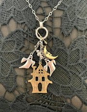 Haunted House Toggle Necklace Charm