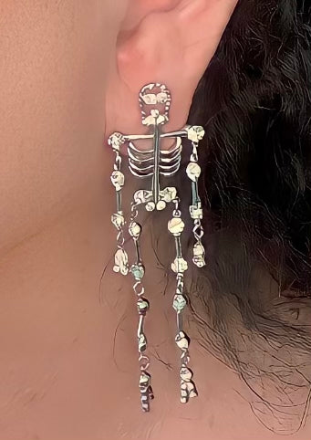 Crystal Skeleton Earrings