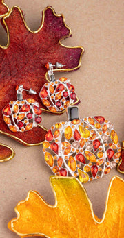 Rhinestone Pumpkin Pin/Pendant