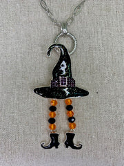 Dangle Leg Witch Hat Pin/Pendant