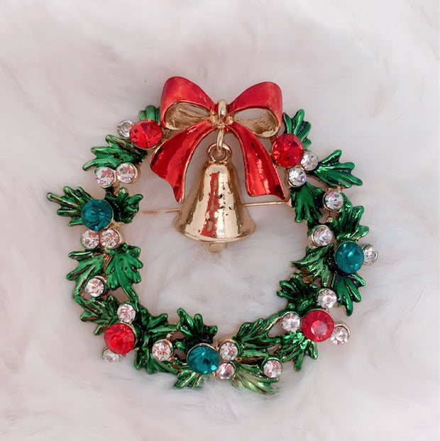 Christmas Wreath Pin