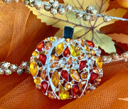 Rhinestone Pumpkin Pin/Pendant