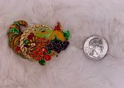 Festive Fall Cornucopia Pin