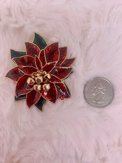 Large Poinsettia Pin/Pendant