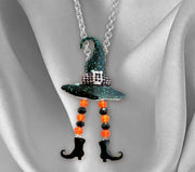 Dangle Leg Witch Hat Pin/Pendant