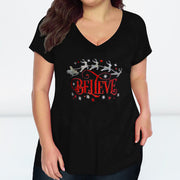 Believe Rhinestone - Signature Holiday Tee