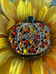 Rhinestone Pumpkin Pin/Pendant