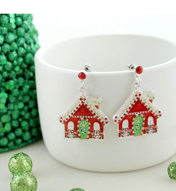 Gingerbread House Earrings