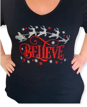 Believe Rhinestone - Signature Holiday Tee